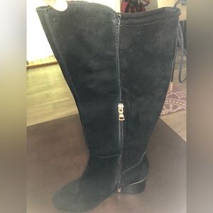 Latigo knee high boots. Brand new. Soft Leather with gold accents.